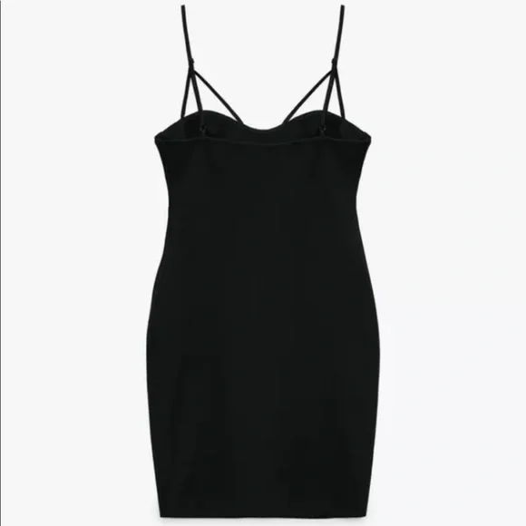 NWT Zara black fitted mini dress